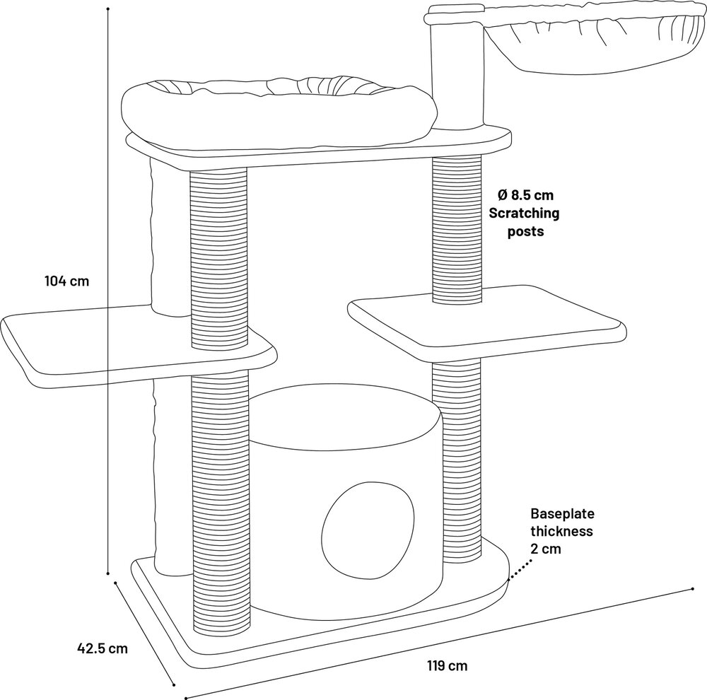 Krabpaal Fenway Grijs