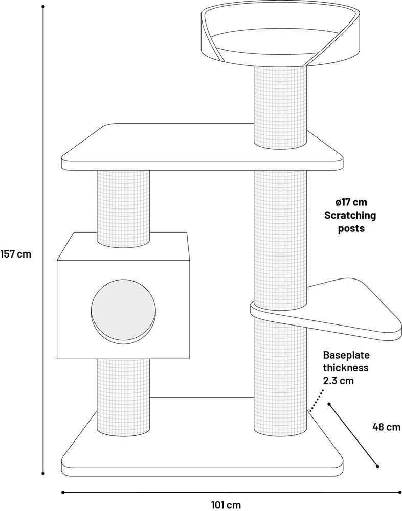 Krabpaal Azra&euml;l Donkergrijs