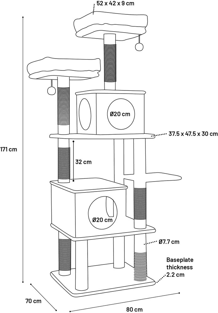 Krabpaal Aurora Grijs