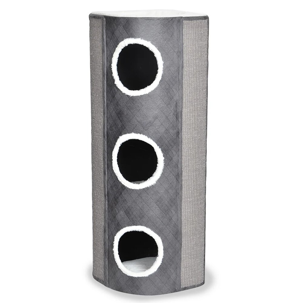 Krabton Berta L &ndash; Grijs/Wit Krabmeubel voor Katten