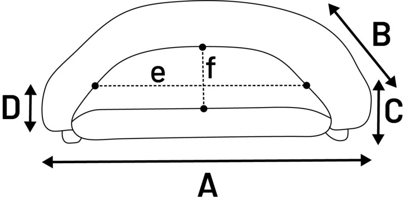 Sofa Dorado Halfrond Wit