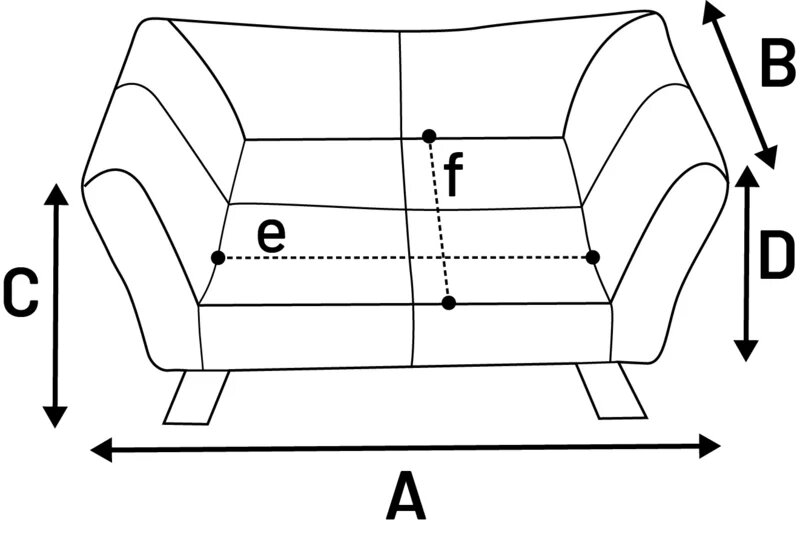 Sofa Damario Rechthoekig Groen