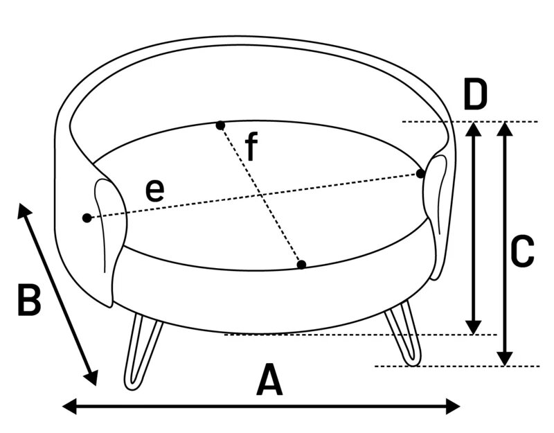 Sofa Dizco Rond Roze