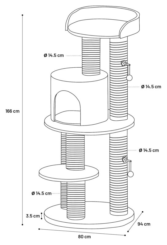 Krabpaal Hattie Zwart