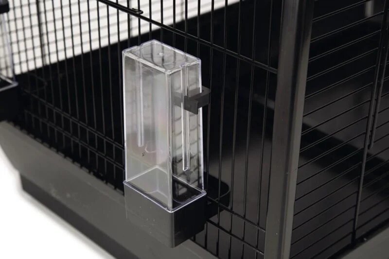 Vogelkooi Fiona Cabrio &ndash; Zwarte Binnenkooi voor Parkieten, Agaporniden en Valkparkieten