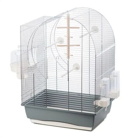 Vogelkooi Elizabeth 2 &ndash; Grijs/Chroom