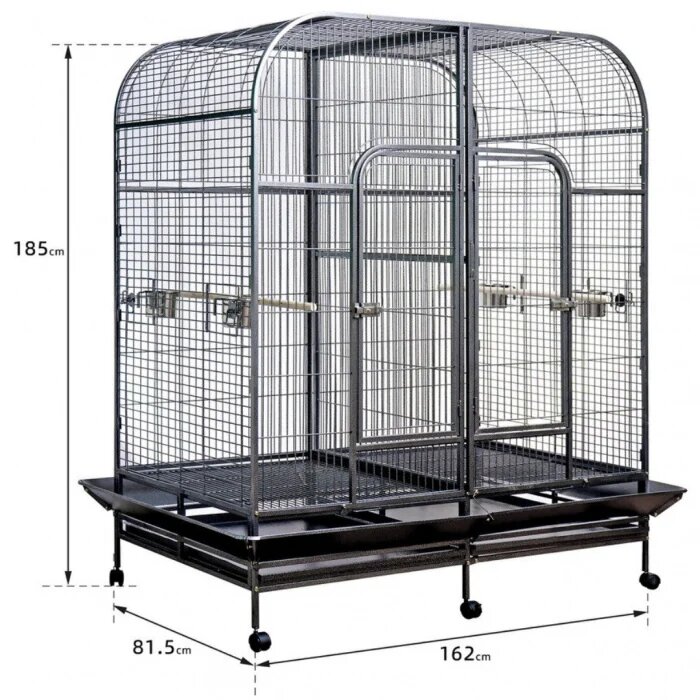 Papegaaienkooi Big Dubbel &ndash; Grote Dubbele Binnenkooi voor Papegaaien
