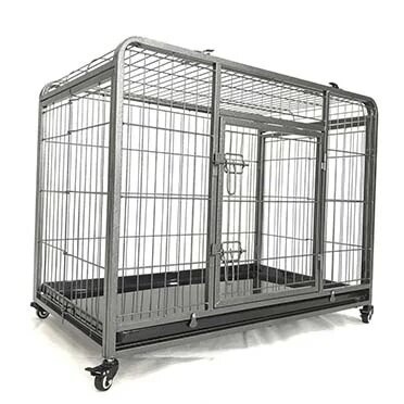 Hondenbench Duvo+ Heavy Duty M &ndash; Extra Robuuste Bench met IJzeren Frame, 2 Deuren, Veiligheidssloten &amp; Wielen 79x53x61 cm