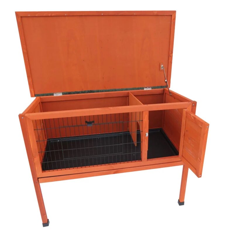 Woodland Konijnenhok Charlie Classic &ndash; Houten buitenhok voor konijnen en cavia&rsquo;