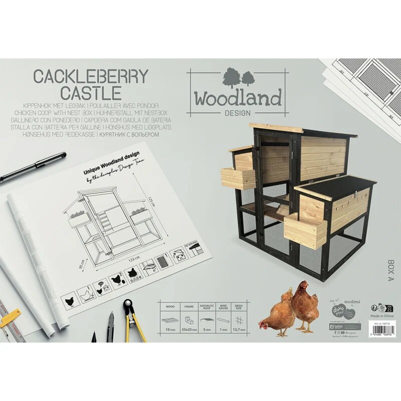 Houten Kippenhok Cackleberry &ndash; Woodland Design Buitenhok voor 2-3 Kippen
