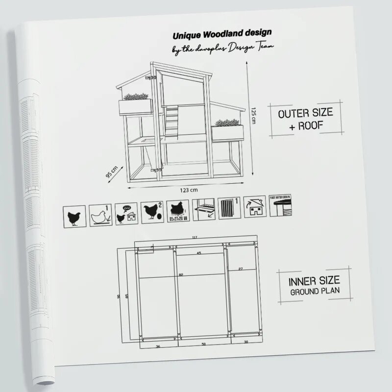 Houten Kippenhok Cackleberry &ndash; Woodland Design Buitenhok voor 2-3 Kippen