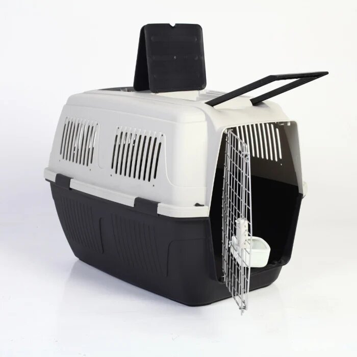 Reisbench - transportbox IATA deluxe wit/antraciet M