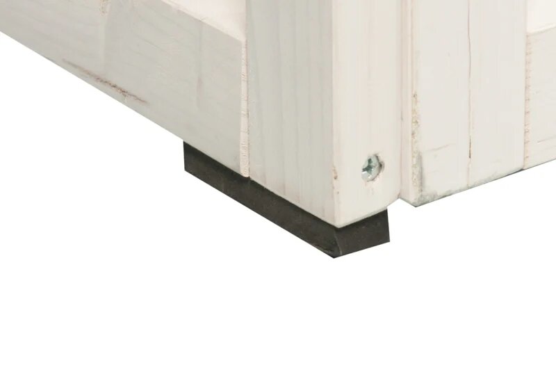 Houten Kippenhok Condo Scandic Wit &ndash; Flamingo Buitenhok met Ren voor 2-3 Kippen