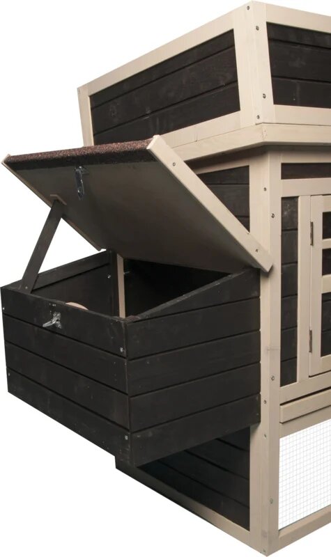 Houten Kippenhok Flora Country Bruin &ndash; Flamingo Buitenhok met Ren voor 2-3 Kippen