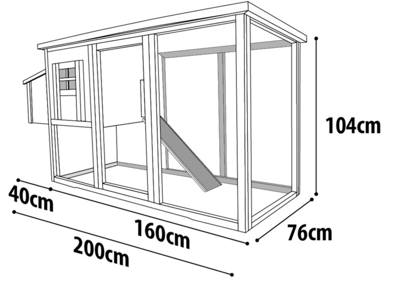 Houten Kippenhok Palacio Classic Bruin &ndash; Flamingo Groot Buitenhok met Ren voor 4-6 Kippen