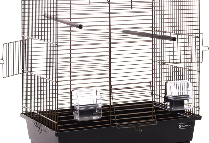 Vogelkooi Numfor 1 &ndash; Brons/Zwarte Binnenkooi voor Parkieten en Kanaries