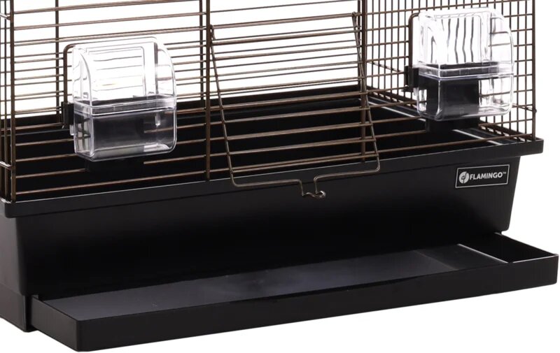 Vogelkooi Numfor 1 &ndash; Brons/Zwarte Binnenkooi voor Parkieten en Kanaries