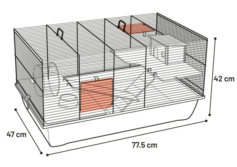Hamsterkooi Chipper Zwart