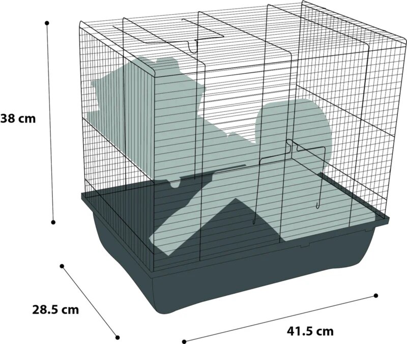 Hamsterkooi Enzo 2 Bordeaux Zwart