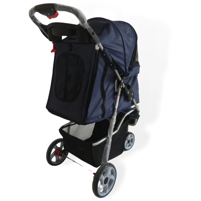 Hondenbuggy Modern Donkerblauw 3 wielen