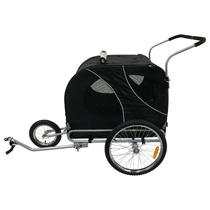 Easy Flow Hondenfietskar - Met Jogger Functie - Zwart - Large