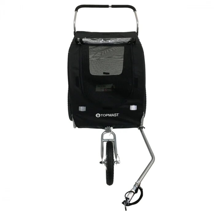 Easy Flow Hondenfietskar - Met Jogger Functie - Zwart - Large