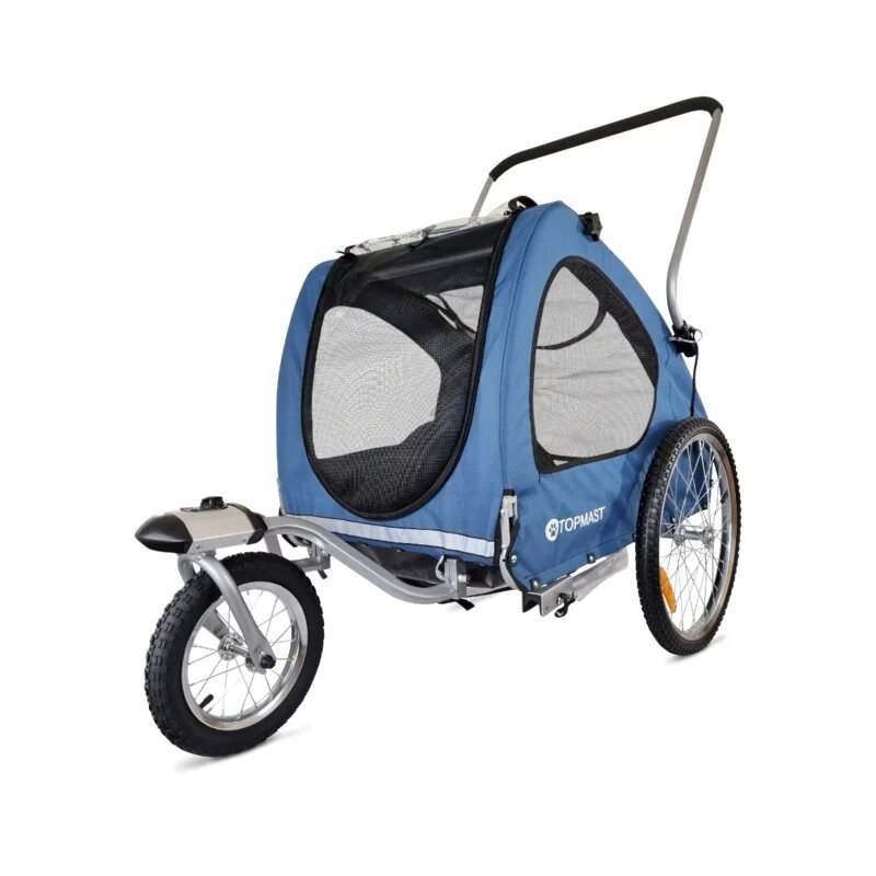 Hondenfietskar Streamline - Met Jogger Functie en Draaibaar voorwiel - Blauw