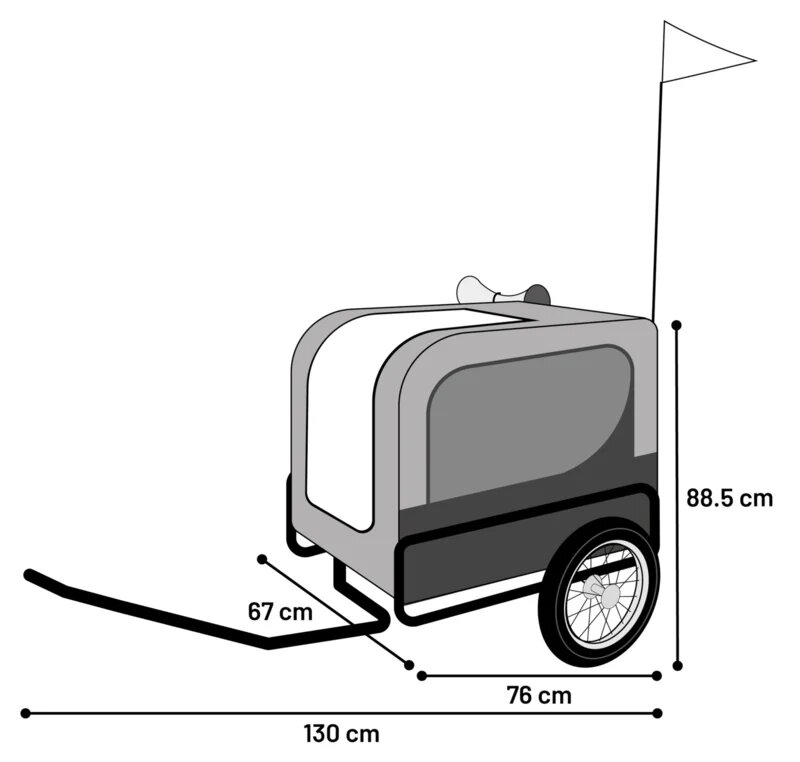 Hondenfietskar Tybalt Groen