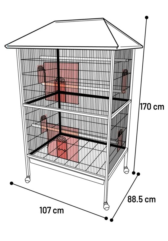 Flamingo Voli&egrave;re Valka &ndash; Witte Binnenvoli&egrave;re voor Parkieten en Kanaries