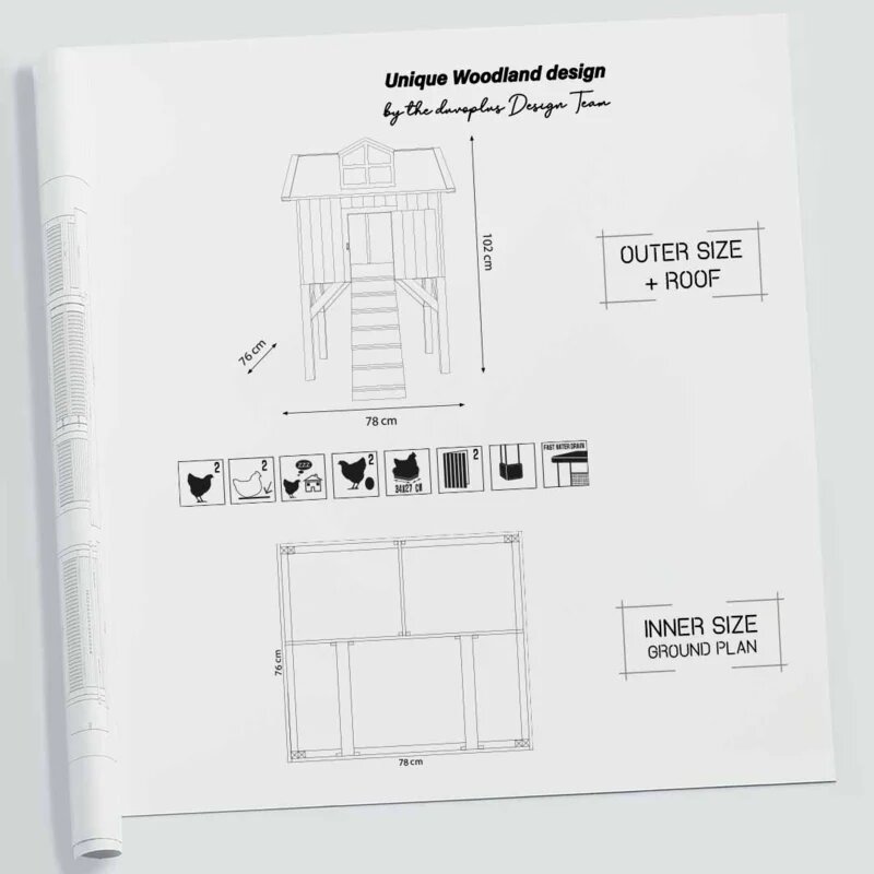Houten Kippenhok Norwegian House &ndash; Woodland Design Buitenhok voor 2-3 Kippen