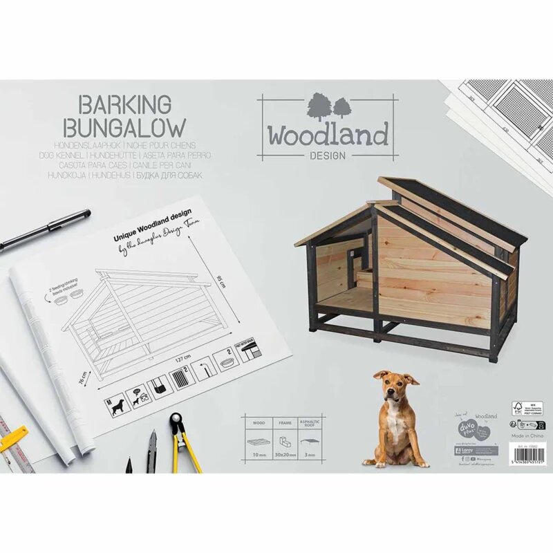 Woodland Design hondenhok Barking Bungalow