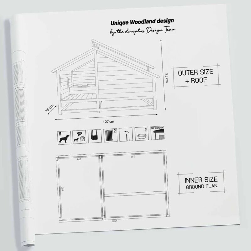 Woodland Design hondenhok Barking Bungalow