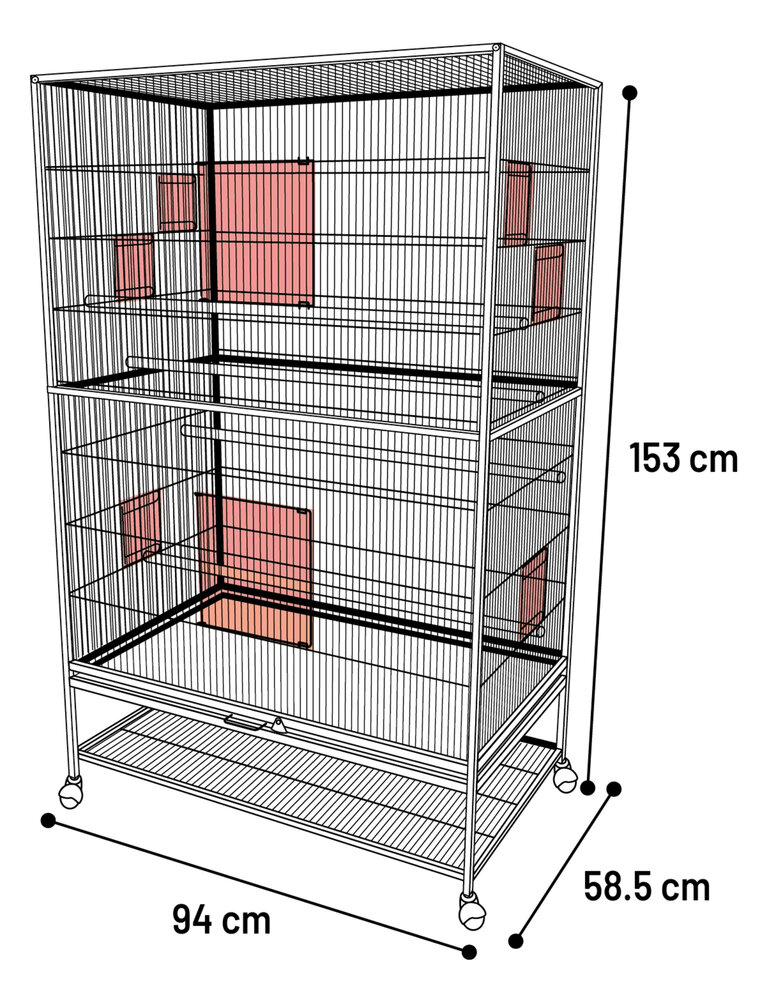 Voli&egrave;re Valor &ndash; Antraciet Binnenvoli&egrave;re voor Parkieten en Kanaries