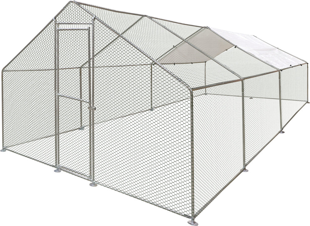 Kippenren Doerak 600 &ndash; Extra Grote Metalen Buitenren voor Kippen en Pluimvee