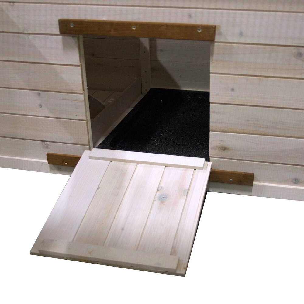 Houten Kippenhok Yandan Scandic Wit &ndash; Flamingo Buitenhok voor 2 Kippen