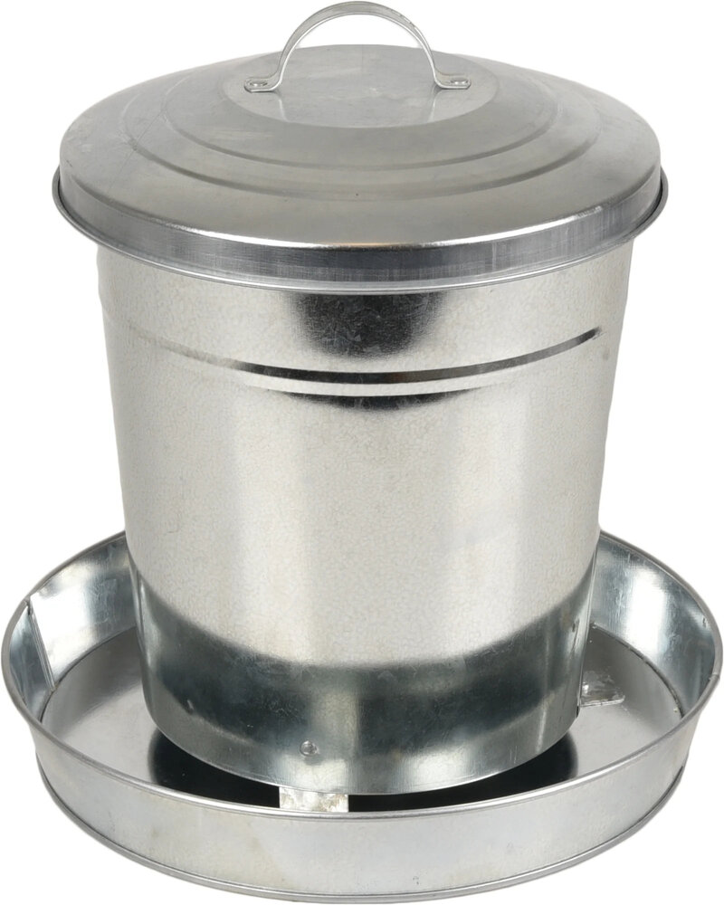 Voederbak pluimvee Hedwig zilver 6 liter
