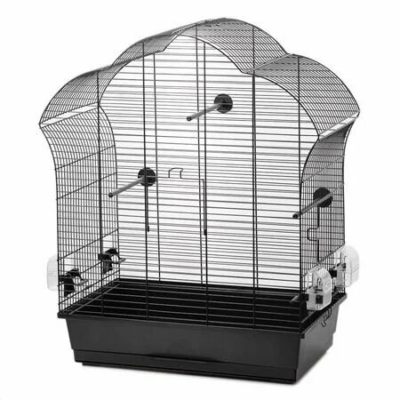 Vogelkooi Inter-Zoo Laura 3 Zwart &ndash; Parkietenkooi met zwarte tralies 60x34x71 cm