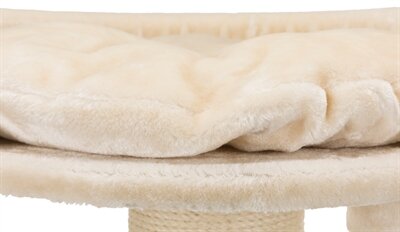 Krabpaal Trixie XXL Klara Cr&egrave;me &ndash; Compacte Krabpaal voor Grote Katten met Mandje &amp; Natuursisal 60x60x100 cm