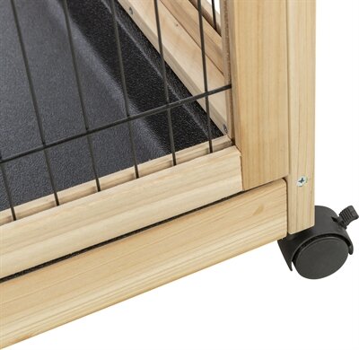 Indoor Verblijf Trixie &ndash; Houten Binnenverblijf voor Cavia's &amp; Konijnen met 6 Wielen 150x50x60 cm