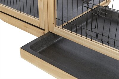 Indoor Verblijf Trixie &ndash; Houten Binnenverblijf voor Cavia's &amp; Konijnen met 6 Wielen 150x50x60 cm