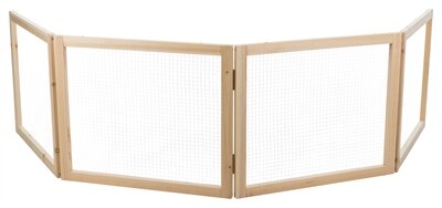 Indoor Ren Trixie 4 Panelen Hout &ndash; Binnenren voor Konijnen &amp; Knaagdieren Uitbreidbaar 60-240x50 cm