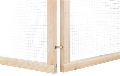 Indoor Ren Trixie 4 Panelen Hout &ndash; Binnenren voor Konijnen &amp; Knaagdieren Uitbreidbaar 60-240x50 cm