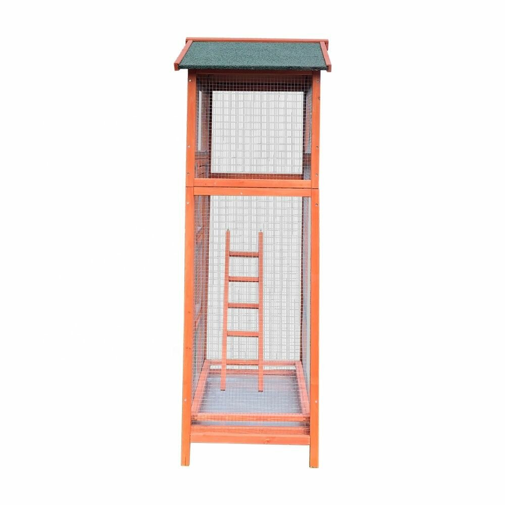 Voli&egrave;re Vita Hout &ndash; Houten Buitenvoli&egrave;re voor Parkieten &amp; Kanaries 83x60x160 cm