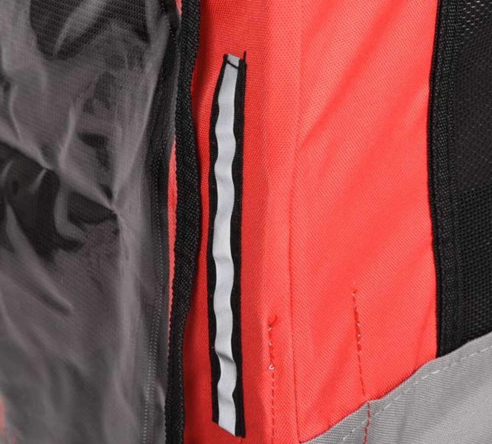 Hondenfietskar Flamingo Romero Rood/Grijs &ndash; Compacte Opvouwbare Fietskar voor Fiets &amp; E-bike 59,5x43x51 cm