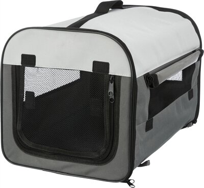 Reismand Trixie Grijs &ndash; Opvouwbare Reisbench voor Hond &amp; Kat met Transporttas &ndash; 3 Maten: 60 / 80 / 95 cm