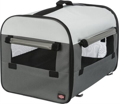 Reismand Trixie Grijs &ndash; Opvouwbare Reisbench voor Hond &amp; Kat met Transporttas &ndash; 3 Maten: 60 / 80 / 95 cm