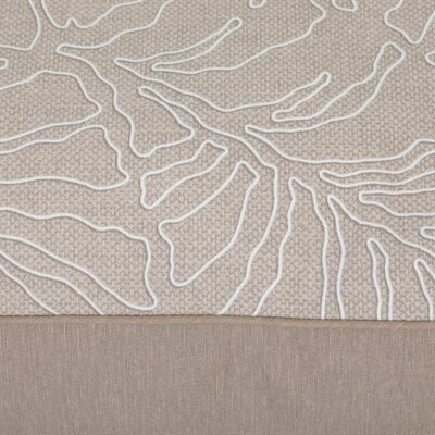 Hondenmand Zolux Naya Taupe &ndash; Zachte Gewatteerde Hondensofa met Bladprint &ndash; 3 Maten: 45 / 55 / 65 cm