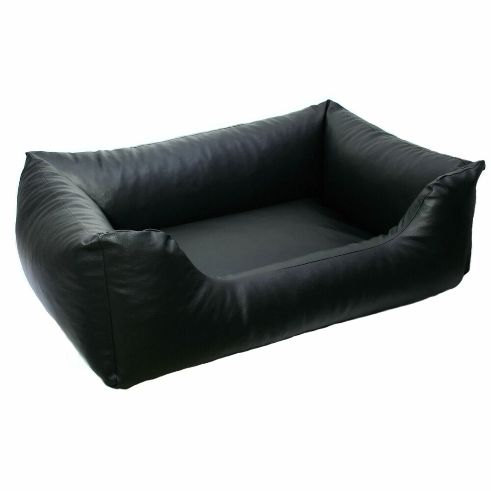 Hondenmand Topmast Skai Leer Zwart &ndash; Waterafstotende Hondenmand met Afneembare Hoes tot ca. 65 kg 120x90 cm