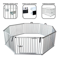 Puppyren Aluminium (8 panelen van 80cm hoog x 80cm lang)