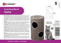Krabton Greta S &ndash; Grijs/Naturel Krabmeubel voor Katten